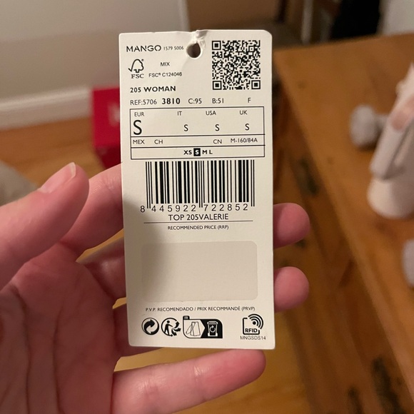 NWOT Mango Ruffled Lace top, Small - Picture 10 of 10